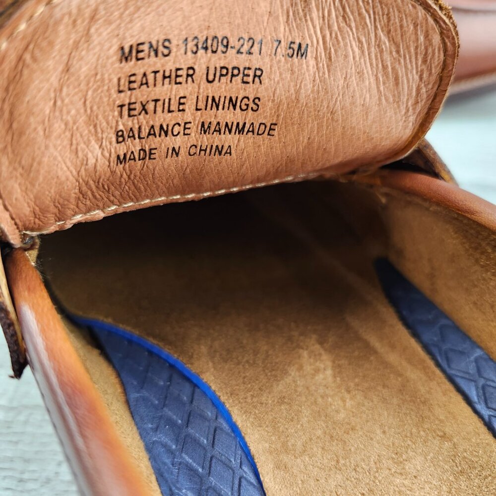 Florsheim Rucci Moc Toe Penny Loafer Men Size 7.5M Cognac - Picture 8 of 16